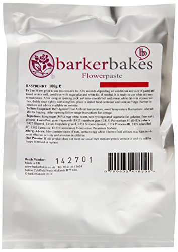 Barker Bakes Sugar Flower Paste Raspberry 100 g (Pack of 2)