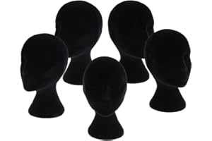 MILAGETO 5x Polistirolo Femminile Manichino Testa Modelli Espositore Parrucche Porta Cappello