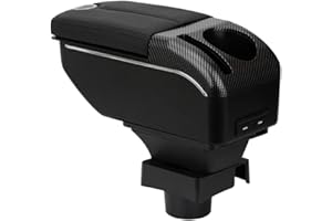 ZENVI Repose-bras Compatible with Citroen C4 Accoudoirs 2004-2009 Console Centrale Accoudoir Style Double Porte Etre Utilise Comme Coudiere Pour Conducteur（Noir Style）