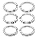 Produktbild Queta 6 stücke Zink-Legierung Camping Wandern Runde Federclip Hakenband Mini Karabiner Hängen Schnalle Schlüsselbund Schlüsselring 28mm Camping