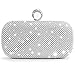 Price comparison product image Women Glitter Diamond Rhinestone Clutches Evening Bags Handbags Wedding Clutch Purse,Shiny Silver