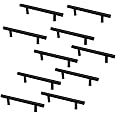 NUZAMAS Set of 10 NUZAMAS Matt Black Cabinet Door T-Handles and Pulls, Furniture Drawer Handles, Zinc Alloy, 150mm Long, Kitchen Cabinet Wardrobe Knobs Bars, Center to Center 96mm