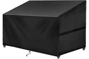 SIRUITON 163x66x63/89cm Funda Protectora para Banco de 3 Plazas Funda para Banco del Jardín Impermeable Protector Solar Recubrimiento