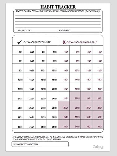 New Years Resolution Chart - Habit Tracker Poster - (3 in a pack) - A3 Size (Planning Tool) - Maker Pen Included