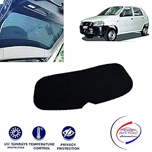 Auto Pearl Rear Dicky Cotton Mesh Fabric Sun Shades Car Curtain for - Alto - 1 Pc- (Color Black)