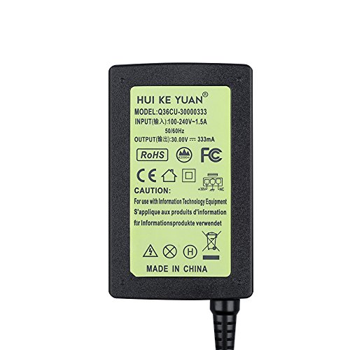 HUIKEYUAN 30V 333mA Netzkabel Druker Ladekabel für HP Drucker 0957-2286 0957-2290 0957-2398, HP Deskjet 1050 1000 1051 1055 2050 2060 2512 3050 3052 3015A 3052A 3056A 2514 3051A 3511 3512 3055 3515, HP Inkjet J110 J410 J510a J611 (EU-Kabel enthalten) - 2