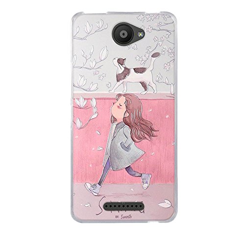 Funda BQ Aquaris U Carcasa Protectora de Silicona de Calidad Superior -FUBAODA- Dibujos Chica Guapa y Gato en Primavera Resistente a Golpes Antipolvo Resiste a los Ara azos Carcasa Completa Resistente para BQ U Funda BQ Aquaris U Carcasa Protectora de Silicona de Calidad Superior -FUBAODA- Dibujos Chica Guapa y Gato en Primavera Resistente a Golpes Antipolvo Resiste a los Ara azos Carcasa Completa Resistente para BQ U