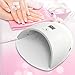 Nail Lamp, USpicy 24W White Light LED Nail Dryer for All Gel Polishes - UV, LED (Intuitive Finger Placement, 50,000 Hours of Use, LCD Display, Automatic Sensor)