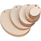 Ideen mit Herz Wooden Eggs Blanks Pendant for Painting DIY Easter Decoration 5 Different Sizes Flat 2mm Thick Pack of 40