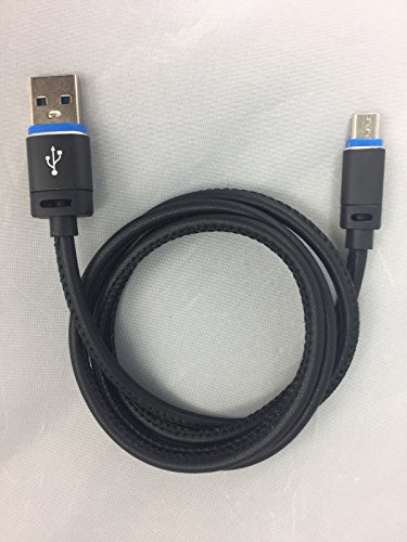 Alcatel Pop 4 Plus 5056D – HQ Micro USB 2.0 Ladekabel und robuste Steckverbindung aus Aluminium – Micro1 2m Schwarz - 2