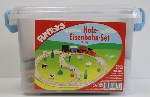 Preisvergleich Produktbild Funtoys Großes Holzeisenbahn-Set