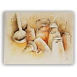 Aquarellbild - In der Küche- Handgemaltes Unikat