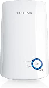 TP-Link TL-WA854RE 300 Mbps Universal Wall Plug Wi-Fi Range Extender/Wi-Fi Booster/Hotspot, WPS Function, Easy Configuration, UK Plug - White
