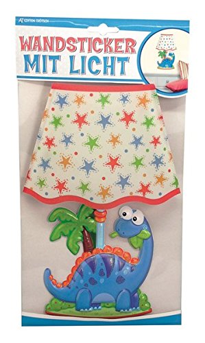 Wandsticker mit Licht "Dino": Mit Glitzer-Lampenschirm