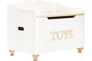 Le Toy Van - Kids Toy Box for Kids Toys White Wooden - Storage Box with Lid for Toddler Toys - Wooden Toy Chest - Age 3 Years +