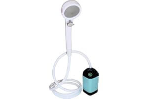 DENKER ELEGANCE AND QUALITY Denker Ducha Camping Portátil Batería 12V con Bomba Presion Furgoneta Camper Motorhome Ducha de Acampada Senderismo Alcachofa para Camping Caravanas Coche Lavado de Biciletas Ducha de Perros