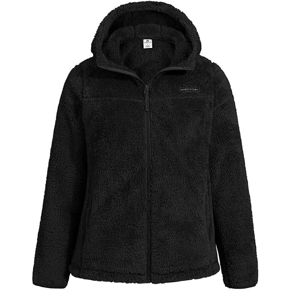 Veste Polaire Femme à Capuche - Sweat Zippé Chaud - Manches Longues, Col Montant - Grandes Poches - Taille S à XXXL
