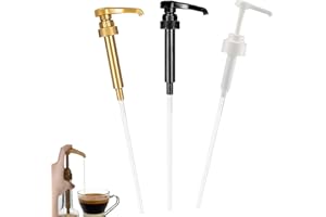 JATIPY 3-Pack Universal Fit Syrup Pump for Coffee Syrup Dispenser, Barista-Style Syrup Pump for Coffee, Smoothie, Cocktail, & Tea – Easy Pour & Precise Dispensing, Fits Standard Bottles