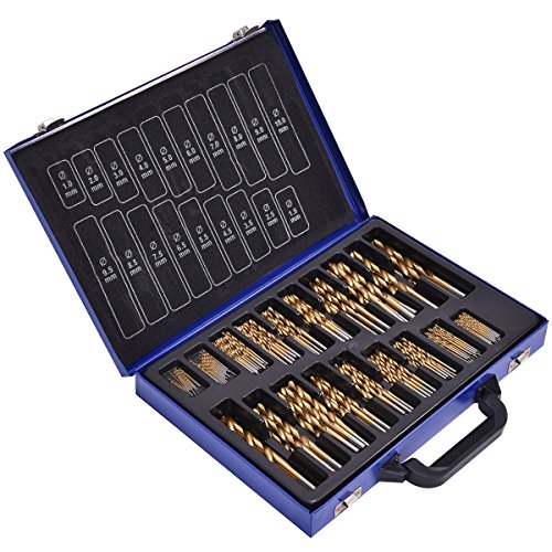 Spiralbohrer 230 tlg Bohrersatz Bohrerkoffer Stahl Metallbohrer Bohrer Set TITAN HSS TiN 1-10mm Sortiment Bohrerkassette
