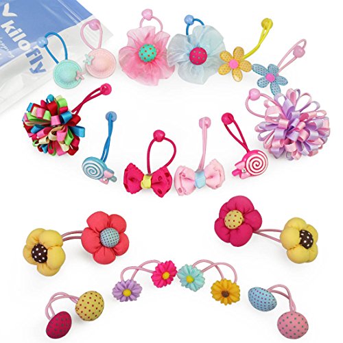 kilofly Girls Elastic Hair Band Value Pack [Set of 18], Alice in Wonderland