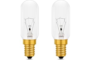 CALDARAX E14 40W Bombillas para Campana Extractora Regulable, T22 Tubo Lámpara, Blanca Cálida 2700K, 350lm, Transparente Bombillas, Bombilla E14 para Campana Extractora, Lámpara de Techo, Paquete de 2