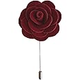 Dark Red Velvet Handmade Flower/Rose Lapel Pin, Blazer, Jacket, Buttonhole, Corsage, Boutonniere,