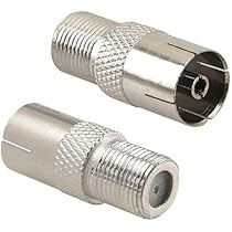 ADATTATORE TV VIA Cavo TV Coassiale Lega Di Zinco Avanzata F Maschio A - Foto 2