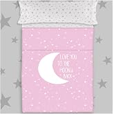 Cotton Art Children's Bed Sheet Set 90 Cotton Moon Pink | Includes 3 pieces: flat sheet, fitted sheet, 1 pillowcase. OEKO-TEX