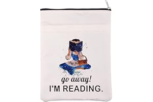 BAUNA Housse de livre de dessin animé Princesse Belle Belle Belle Cadeau de conte de fées Belle Go Away I'm Reading Cadeau pour Bookish Bookworm (Go Away Belle)