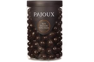 Pajoux Dark Chocolate Coffee Beans (Large) 270g | | Chocolate Covered Coffee Beans in a Gift Jar - Espresso Bean - Mocha - Palm Oil Free