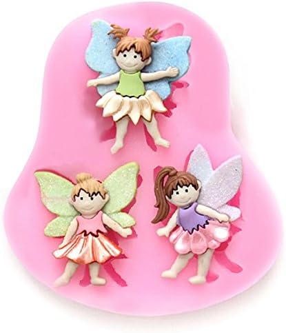 jileSM Silicone Chocolate Mould Elf Fairy Shaped Fondant Cake Mold