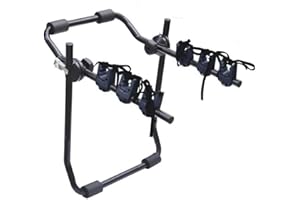 REBECA SHOP Portabici Posteriore UNIVERSALE per Auto capacità 3 Biciclette o Mountain Bike 40 kg Pieghevole in Acciaio