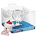 Produktbild 2er Set Mini Moose Mug Shot Version Schnaps und Likörglas inklusive Santa Pop Eye Schlüsselanhänger Elchglas aus Acryl Schöne Bescherung offiziell lizensiertes National Lampoons Christmas Vacation Item