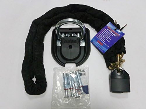 Motorbike Motorcycle Abus WBA 100 Ground Wall Anchor With Grid Chain Lock 180cm