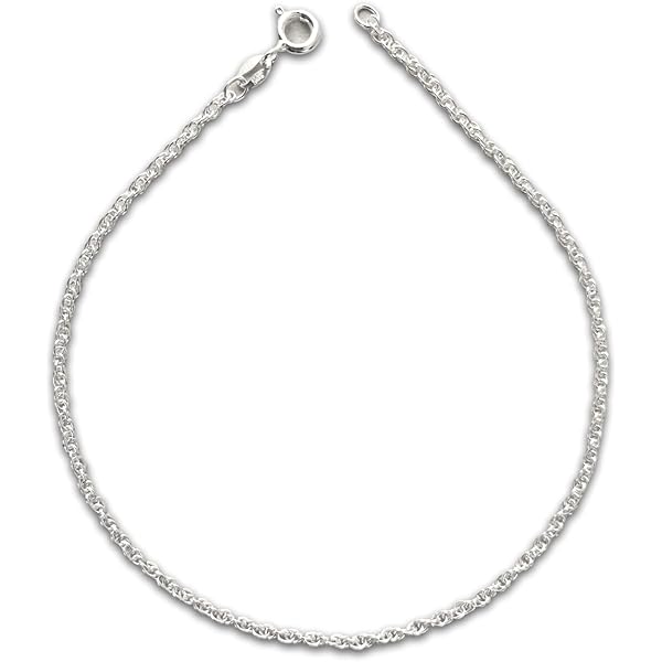 Silver Bracelet For Men Unisex Simple Plain Snake Chain Anklet