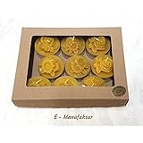Bienenwachs kerzen SET - 9 Stück Jumbo Teelichter aus Bienenwachs - Beeswax candles - 9 pieces Jumbo beeswax - Tealight