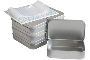 DARUITE 6 PCS Boîtes Metal Petite Boîte Rangement Malle de Rangement Metal Boite Metallique, Boite Metal Portable Rectangulaire, Boîtes avec Couvercle en Métal