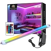 RGB 16 Renk Kumandalı &Ccedil;ubuk Şerit Led Renk Değiştiren Led Işık SB-6540 (Şeffaf, 50 Cm)