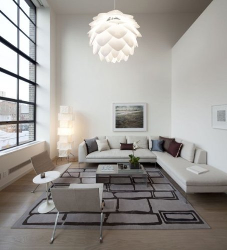VITA Silvia Hängeleuchte für A++ bis E inkl. Kabel und Fassung weiss D 45 cm Lampe - 2