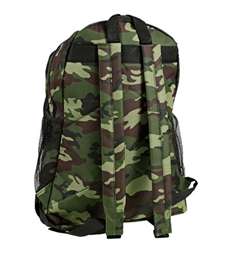 Boys Mens Hi-Tec Camouflage School Backpack Rucksack (Army Green/Army Grey/Desert) (Army Green)
