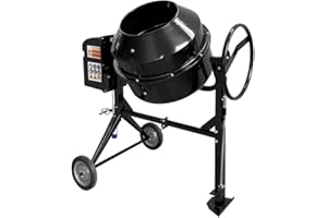 SOGI Betoniera elettrica a bicchiere BEM-140 - capacità 140 L - motore 600 W - per calcestruzzo, malta e intonaco - nera