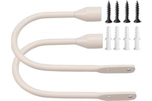 HSTYAIG Curtain Tiebacks, Decorative Drapery Curtain Holdbacks, Curtain Holder for Wide or Thick Window Draperies Set of 2 (White)