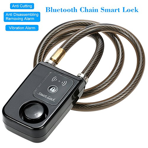 Preisvergleich Produktbild KKmoon Smart Bluetooth Kettenschloss Anti-Diebstahl Alarm Keyless Telefon APP-Steuerung