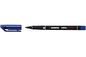 Marqueur permanent - STABILO OHPen - 1 marqueur pointe 1mm - bleu