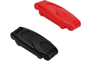 Msagkah 2 Pcs Autositz-Sicherheitsgurt-Clip, Universal-Schnalle für Autogurt, um Ihre Kinder auf Langen Fahrten Sicher zu Halten (Rot+Schwarz)