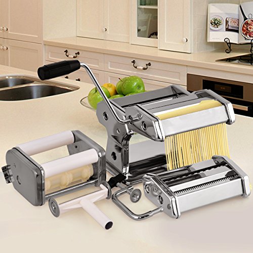 Costway Nudelmaschine Manuell Pastamaschine Pastamaker Spaghetti Nudeln Pasta Ravioli Maker Edelstahl Mit 3 Aufstzen Inkl Tischklemme Und Schneidewerkzeug Costway Nudelmaschine Manuell Pastamaschine Pastamaker Spaghetti Nudeln Pasta Ravioli Maker Edelstahl Mit 3 Aufstzen Inkl Tischklemme Und Schneidewerkzeug