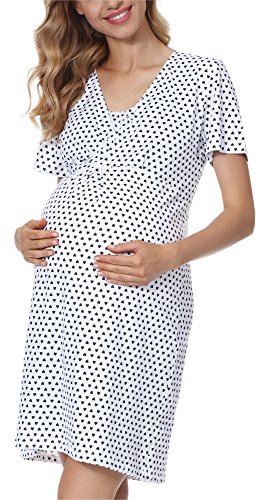 Cornette Premamá Camisón Vestido de Lactancia Mujer CR6172016(Patrón-08(693), XL)