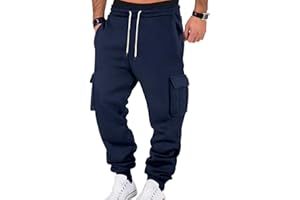 WINKEEY Pantaloni Tuta Uomo Pantaloni Sportivi Uomo con Tasche Pantaloni Casual a Vita Elastica