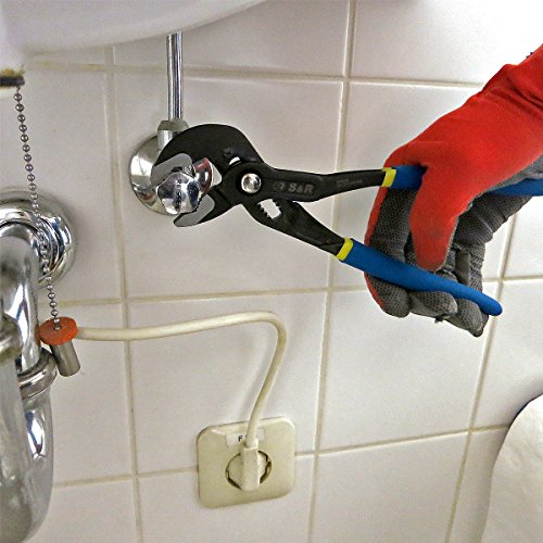 S&R Wasserpumpenzange mit Schnelleinstellung-Mechanismus 240x30mm, CR-V, doppelt ummantelte Griffe - 5