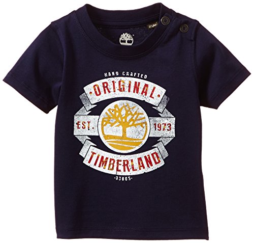 Timberland Baby-Boys T05E70/85T06M Short Sleeves T-Shirt, Blue (Navy), 3-6 Months (Manufacturer Size:06 Months)
